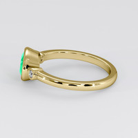 0.94 Ct. Emerald Ring, 18K Yellow Gold 4