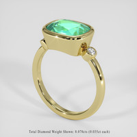 3.06 Ct. Emerald Ring, 18K Yellow Gold 2