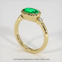 1.62 Ct. Emerald Ring, 18K Yellow Gold 2