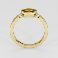 0.78 Ct. Greenish Brown Tourmaline Ring, 18K Yellow Gold 3