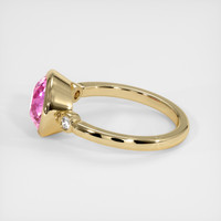 3.34 Ct. Pink Sapphire Ring, 18K Yellow Gold 4