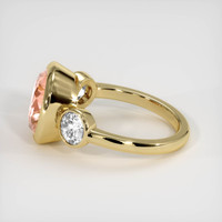 5.19 Ct. Padparadscha Sapphire Ring, 18K Yellow Gold 4