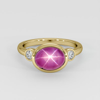 5.11 Ct. Pink Sapphire Ring, 18K Yellow Gold 1