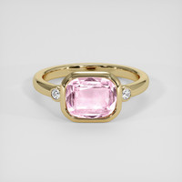 3.07 Ct. Pink Sapphire Ring, 18K Yellow Gold 1