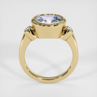 3.52 Ct. Greyish Blue Sapphire Ring, 18K Yellow Gold 3
