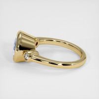 3.52 Ct. Greyish Blue Sapphire Ring, 18K Yellow Gold 4