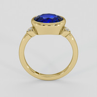 3.44 Ct. Blue Sapphire Ring, 18K Yellow Gold 3