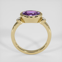 2.03 Ct. Pinkish Purple Sapphire Ring, 18K Yellow Gold 3