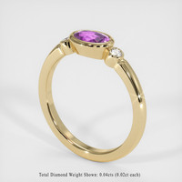 0.64 Ct. Sapphire Ring, 18K Yellow Gold 2