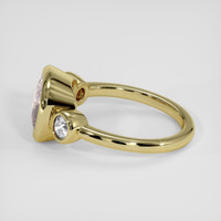 3.10 Ct. Peach Sapphire Ring, 18K Yellow Gold 4