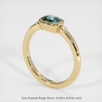 0.88 Ct. Sapphire Ring, 18K Yellow Gold 2