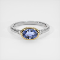 1.10 Ct. Sapphire Ring, 14K Yellow & White 1
