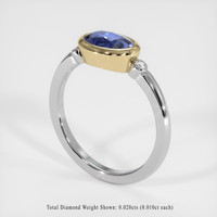 1.10 Ct. Sapphire Ring, 14K Yellow & White 2