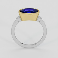 4.43 Ct. Blue Sapphire Ring, 14K Yellow & White 3
