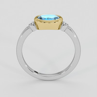 0.87 Ct. Blue Topaz Ring, 14K Yellow & White 3