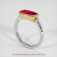 2.03 Ct. Ruby Ring, 14K Yellow & White 2