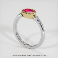 1.70 Ct. Ruby Ring, 14K Yellow & White 2