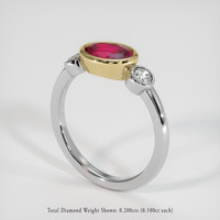 1.31 Ct. Ruby Ring, 14K Yellow & White 2