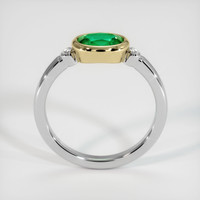 0.72 Ct. Emerald Ring, 18K Yellow & White 3