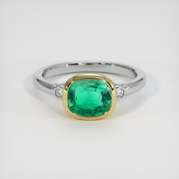 1.82 Ct. Emerald Ring, 18K Yellow & White 1