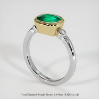 1.82 Ct. Emerald Ring, 18K Yellow & White 2