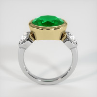 3.90 Ct. Emerald Ring, 18K Yellow White 3