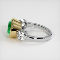 3.90 Ct. Emerald Ring, 18K Yellow & White 4