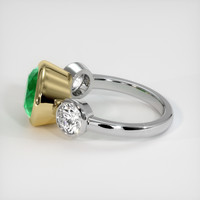 3.90 Ct. Emerald Ring, 18K Yellow White 4
