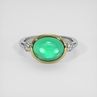 4.05 Ct. Emerald Ring, 18K Yellow & White 1