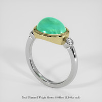 4.05 Ct. Emerald Ring, 18K Yellow & White 2