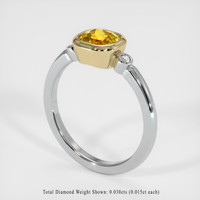 0.94 Ct. Sapphire Ring, 18K Yellow & White 2
