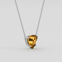 8.44 Ct. Yellowish Orange Citrine Necklace, Platinum 950 2