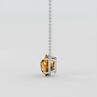 8.44 Ct. Yellowish Orange Citrine Necklace, Platinum 950 3