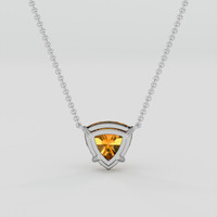 8.44 Ct. Yellowish Orange Citrine Necklace, Platinum 950 4