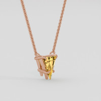 0.47 Ct. Yellow Sapphire Necklace, 14K Rose Gold 2