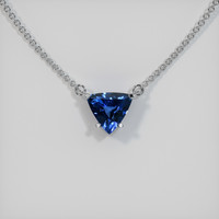 0.89 Ct. Sapphire Necklace, 14K White Gold 1