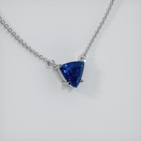 0.89 Ct. Sapphire Necklace, 14K White Gold 2