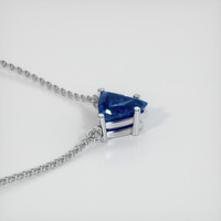 0.89 Ct. Sapphire Necklace, 14K White Gold 3