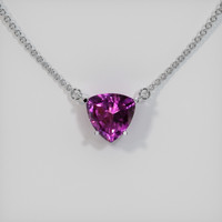 0.73 Ct. Sapphire Necklace, 14K White Gold 1
