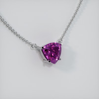 0.73 Ct. Sapphire Necklace, 14K White Gold 2