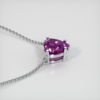0.73 Ct. Sapphire Necklace, 14K White Gold 3
