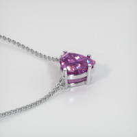 0.88 Ct. Sapphire Necklace, 14K White Gold 3