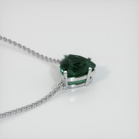 1.65 Ct. Bluish Green Sapphire Necklace, 14K White Gold 3