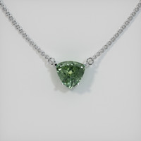 1.33 Ct. Sapphire Necklace, 14K White Gold 1