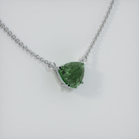 1.33 Ct. Sapphire Necklace, 14K White Gold 2