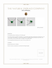 Emerald Necklace 1.42 Ct., 18K White Gold Appraisal