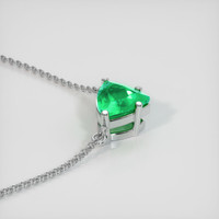2.32 Ct. Emerald Necklace, 18K White Gold 3