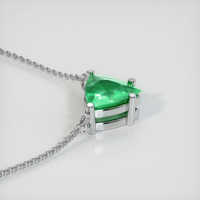 1.54 Ct. Emerald  Necklace - 18K White Gold