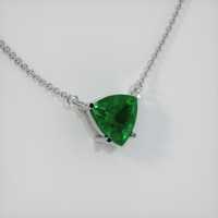 4.29 Ct. Emerald   Necklace, 18K White Gold 2