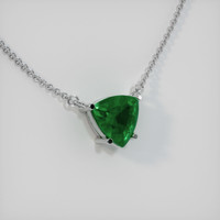 4.29 Ct. Emerald Necklace, 18K White Gold 2